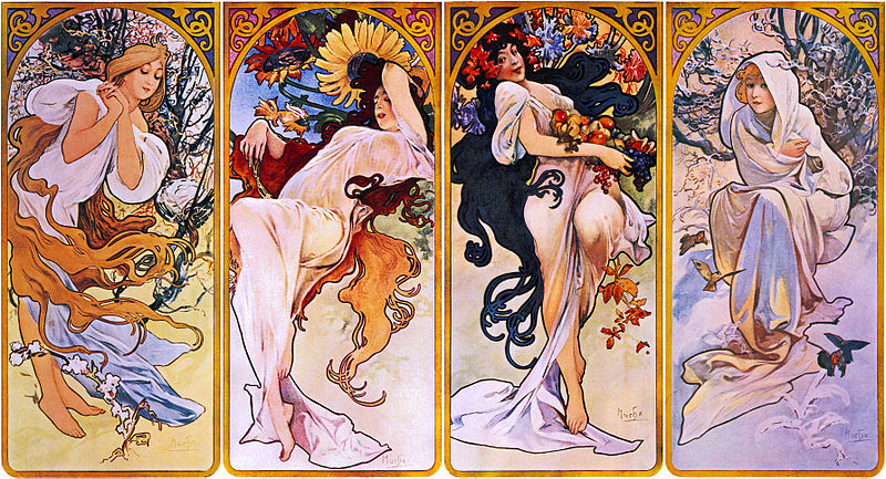 800px Four Seasons by Alfons Mucha circa 1895 1
