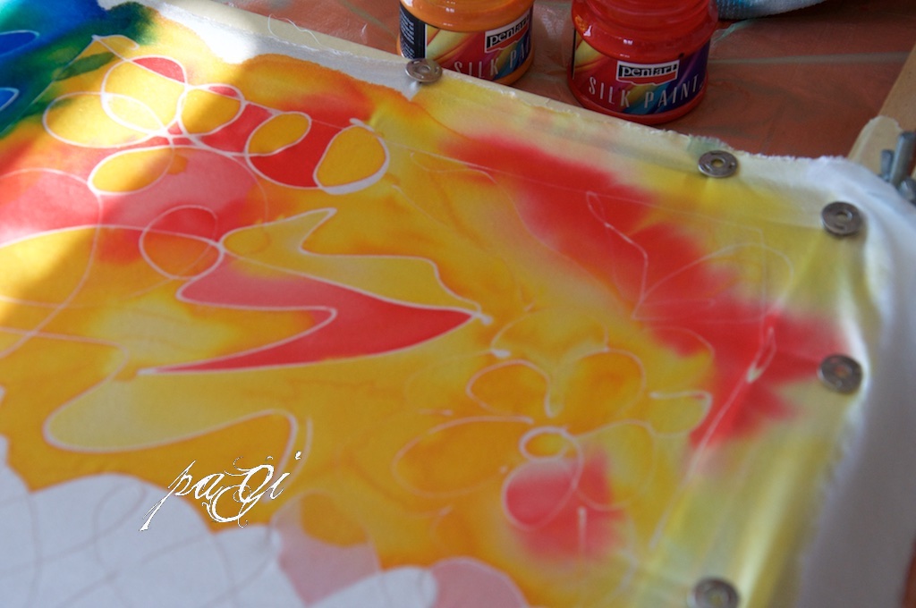Kézzel festett selyem üdvözlőkártyák - DIY